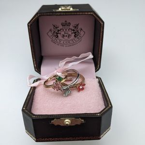 Juicy Couture Butterfly Stack Ring Trio size 7